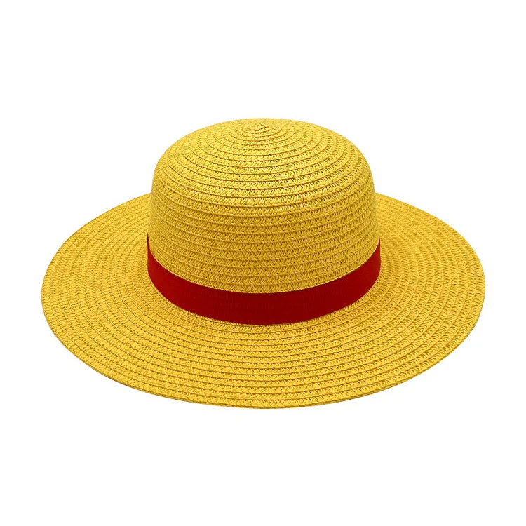 One Piece Anime Flat Top Beach Hat Sun Protection Straw Hat