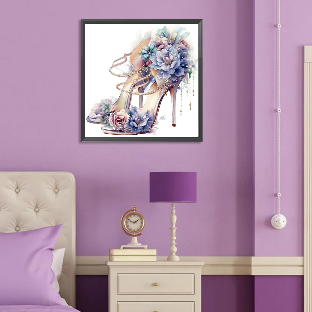 Diamond Painting - Full Round Drill - Flower High Heels(Canvas|30*30cm)