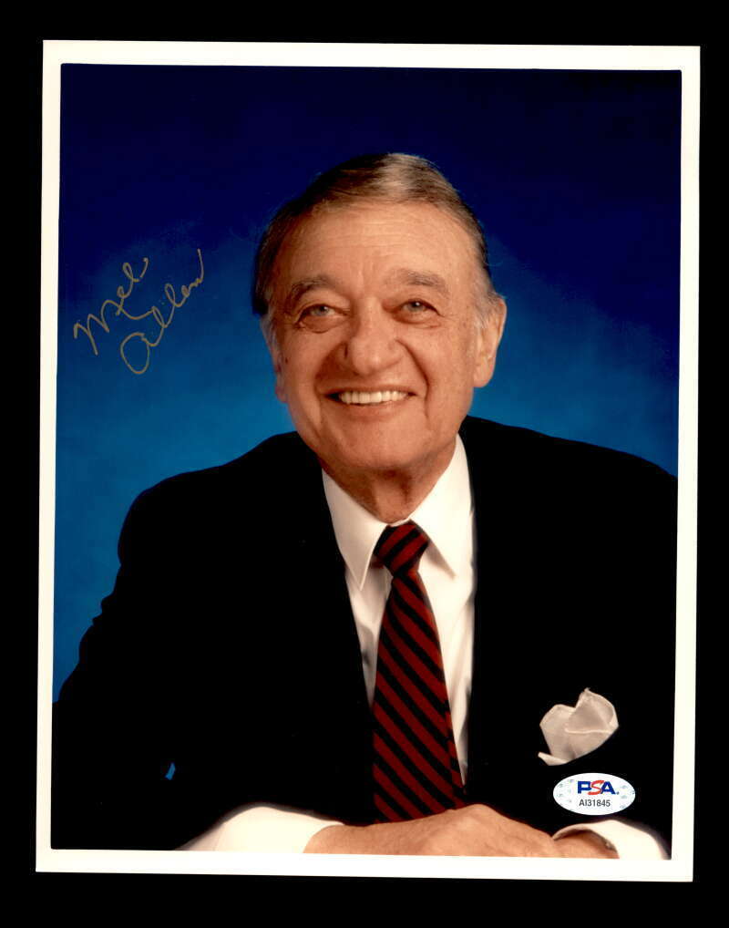 Mel Allen PSA DNA Coa Hand Signed 8x10 Photo Poster painting Autograph