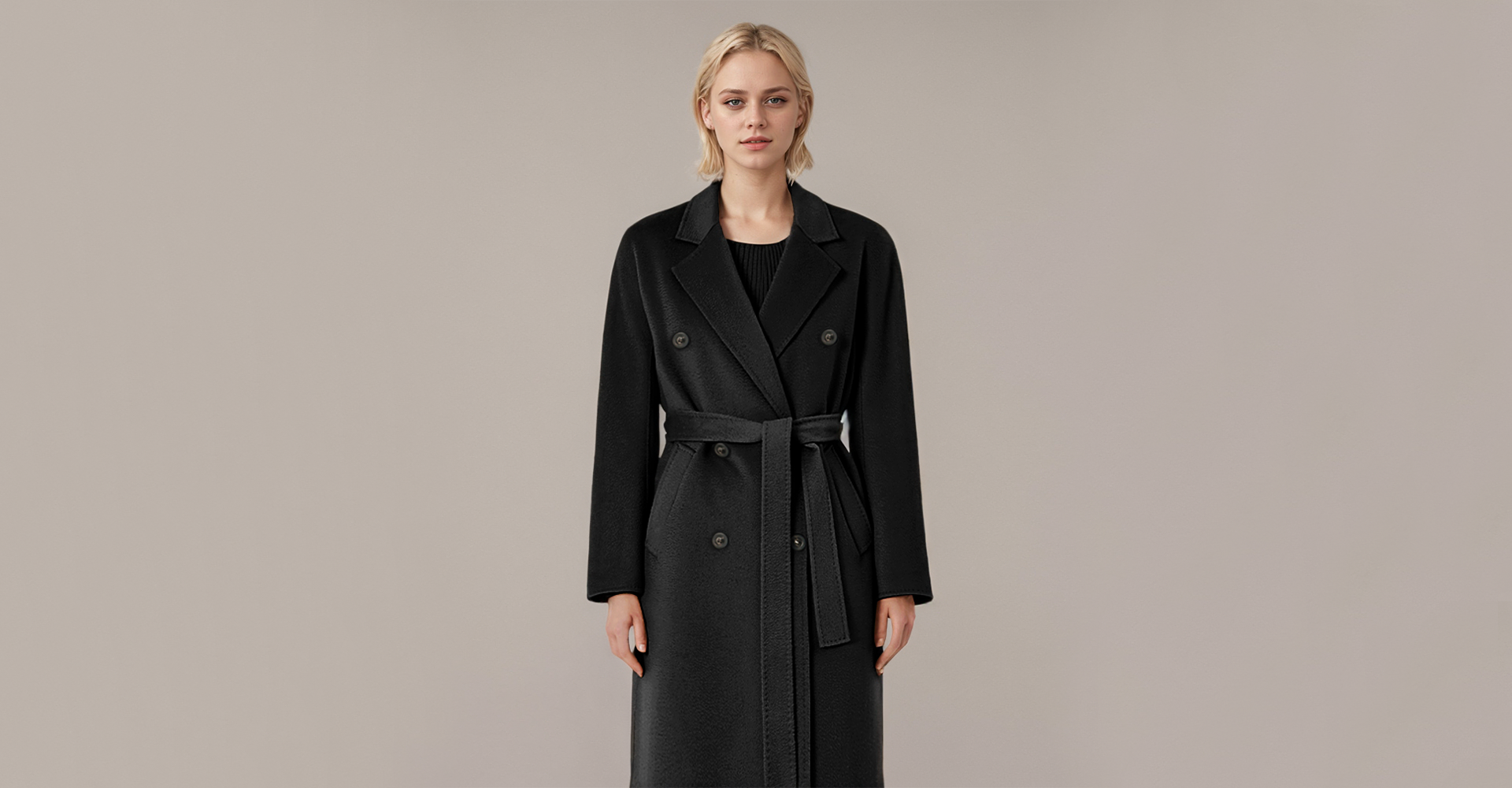 Cashmere Wool Coat REAL SILK LIFE