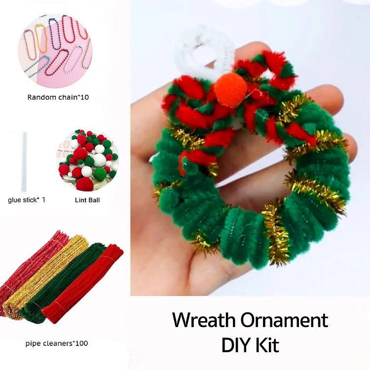 DIY Pipe Cleaners Kit - Wreath Ornament