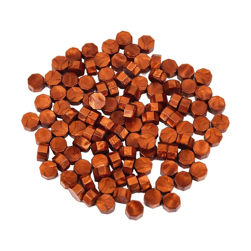100Pcs/Bag Retro Wax Seal Colored Wax Beads DIY Scapbooking Octagon Sealing Stamp for Envelope Letter Wedding Party Invitation