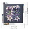 Diamond Painting-DIY Full Round Drill Lily Letter T(40x40cm)