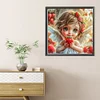 Diamond Painting-DIY Full Round Drill Girl（40x40cm）