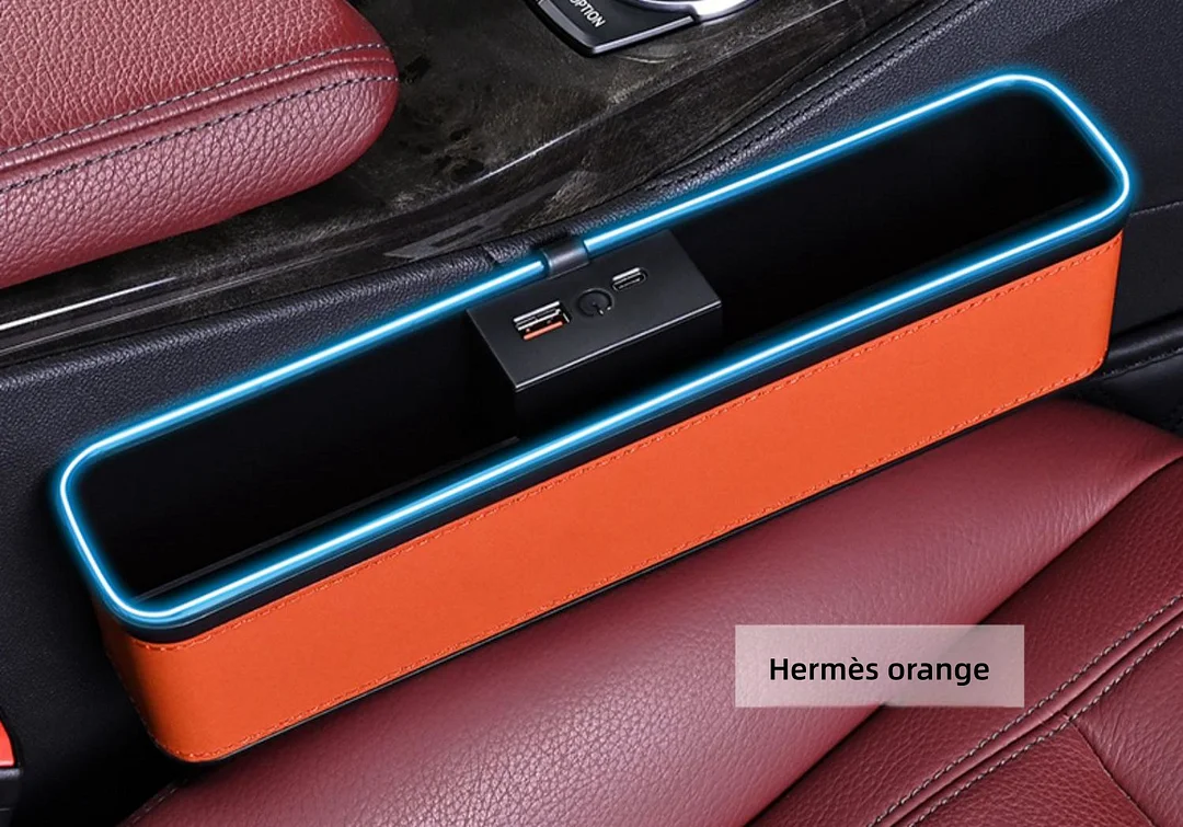 Colorful LED light car gap storage box