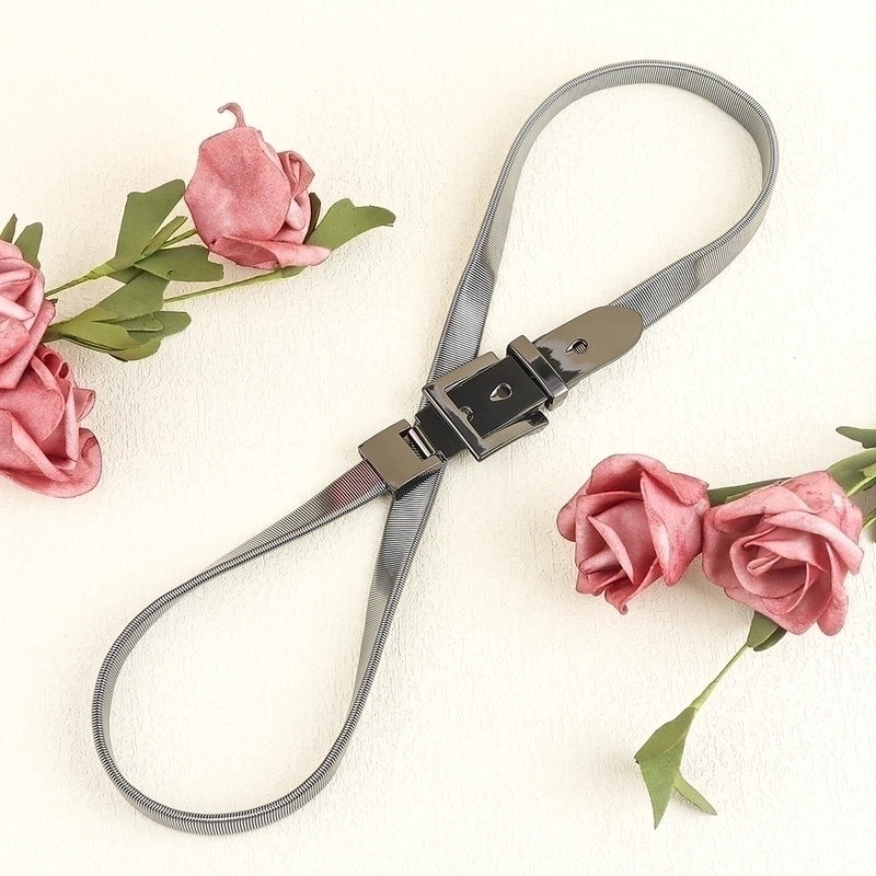 Elegant Minimalist Geometric Alloy Women’s Chain Belts