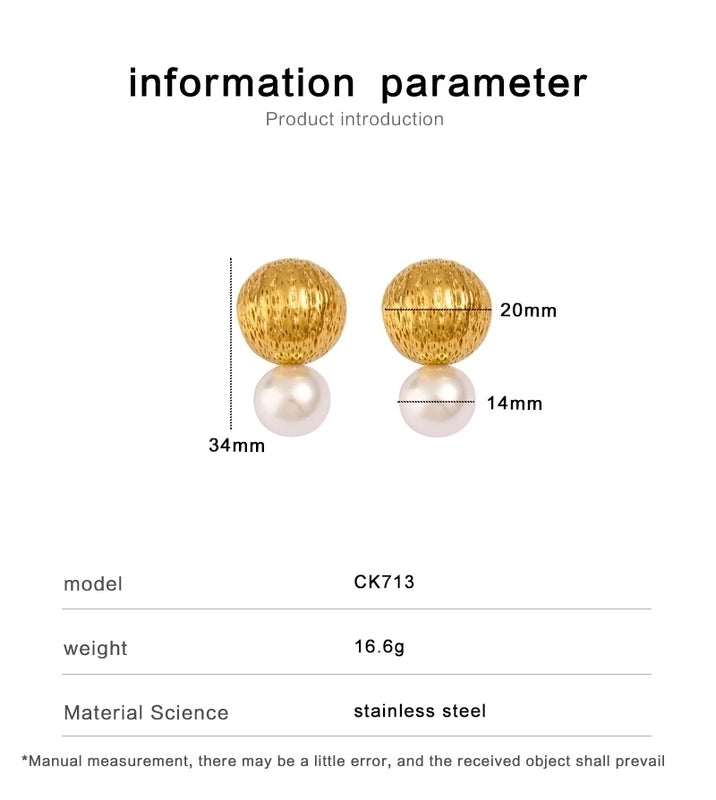 1 Pair Elegant Minimalist Classic Style Geometric 304 Stainless Steel 316 Stainless Steel  18K Gold Plated Ear Studs