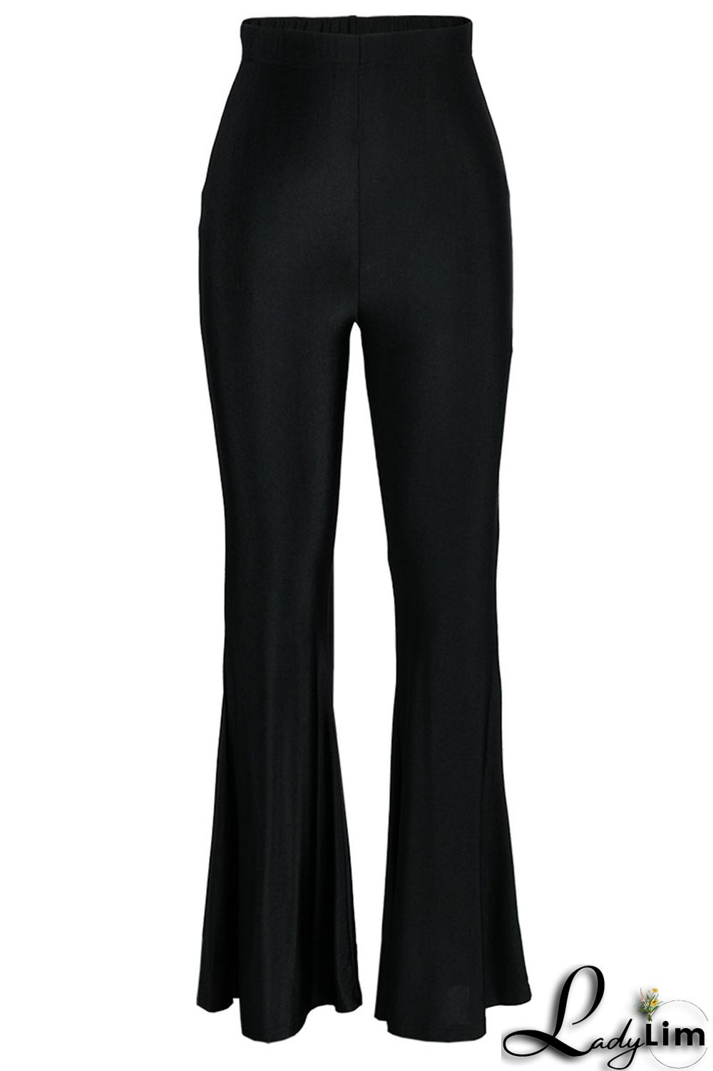 Rose Red Casual Solid Patchwork High Waist Speaker Solid Color Bottoms