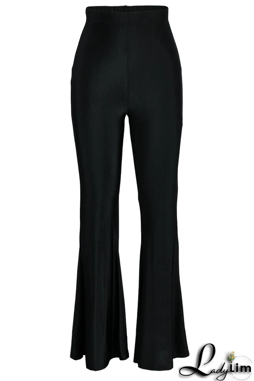 Rose Red Casual Solid Patchwork High Waist Speaker Solid Color Bottoms