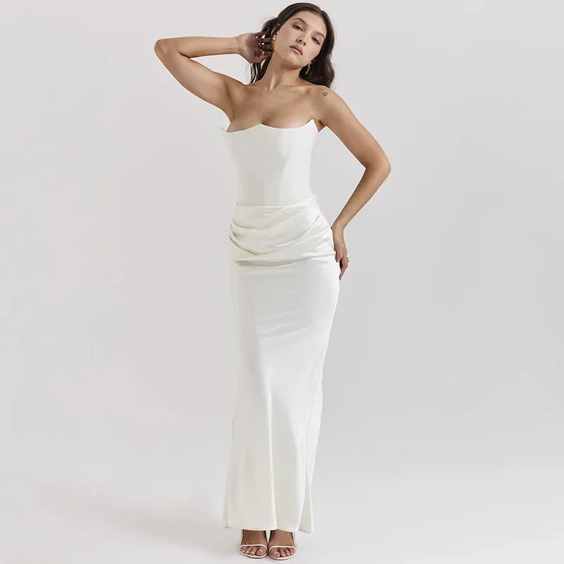 Toloer Satin Corset Maxi Dress-Outfit Ideas