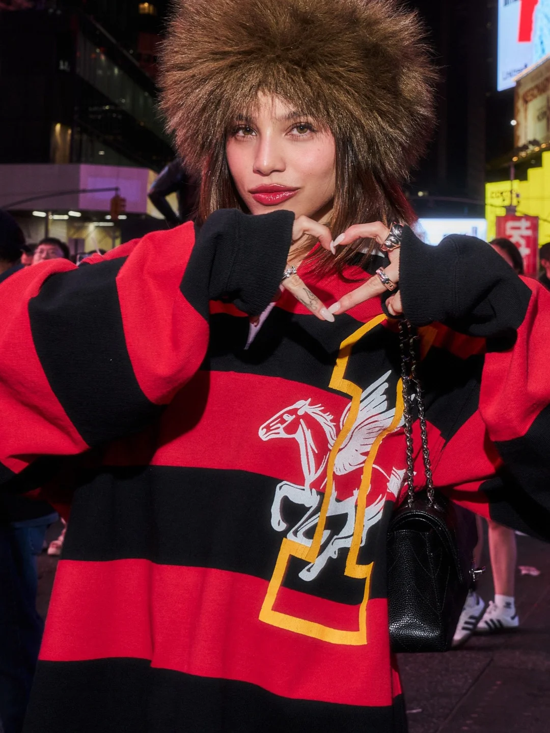 Athvotar Athvotar Wind Stripes Crash V-Neck Polo Print Tops Loose Casual Languid Fashion Design Woman