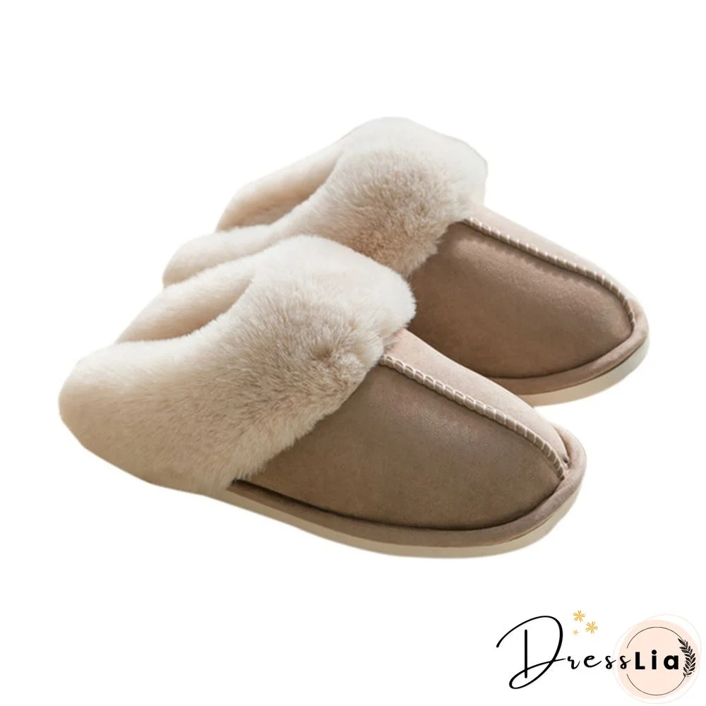 Fashion Women Winter Slippers Indoor Bedroom Lovers Couples Shoes Fashion Warm Shoes Flat Flat Antiskid Slipper
