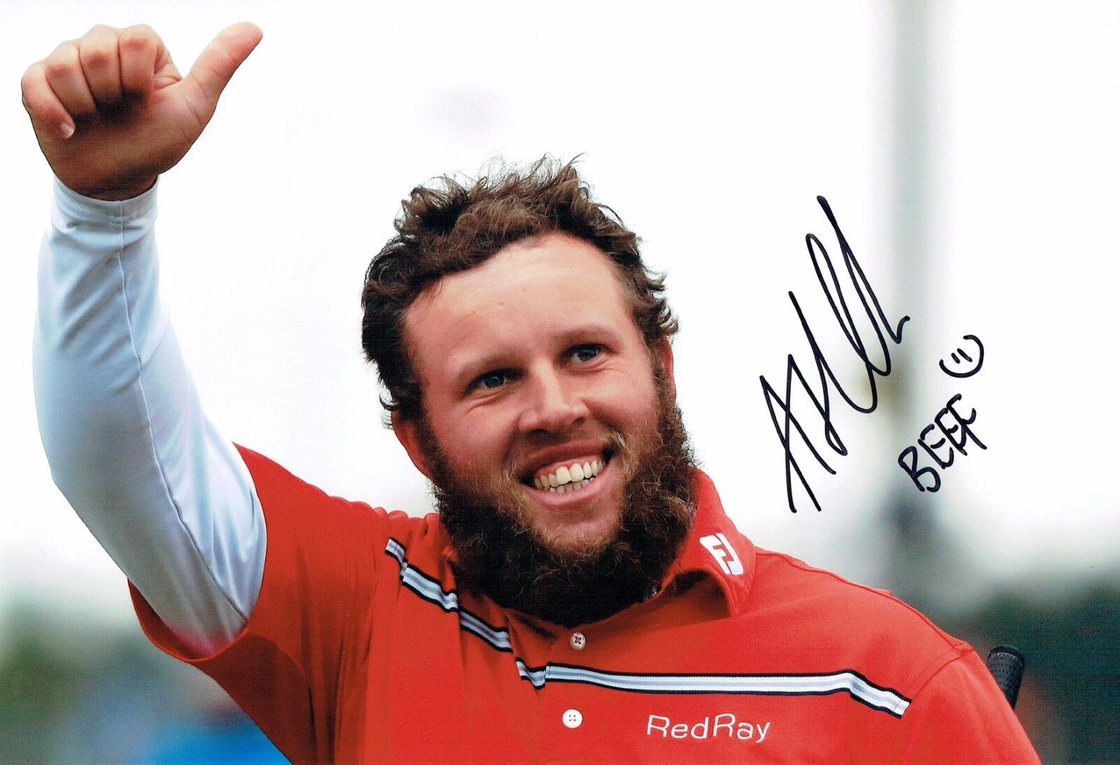 Andrew BEEF JOHNSTON Signed 12x8 Golf Photo Poster painting 5 Autograph AFTAL COA