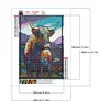 >SALE<5D DIY Full Round Drill Diamond Painting Stained Glass Yak Kit Home Decor(A3010)