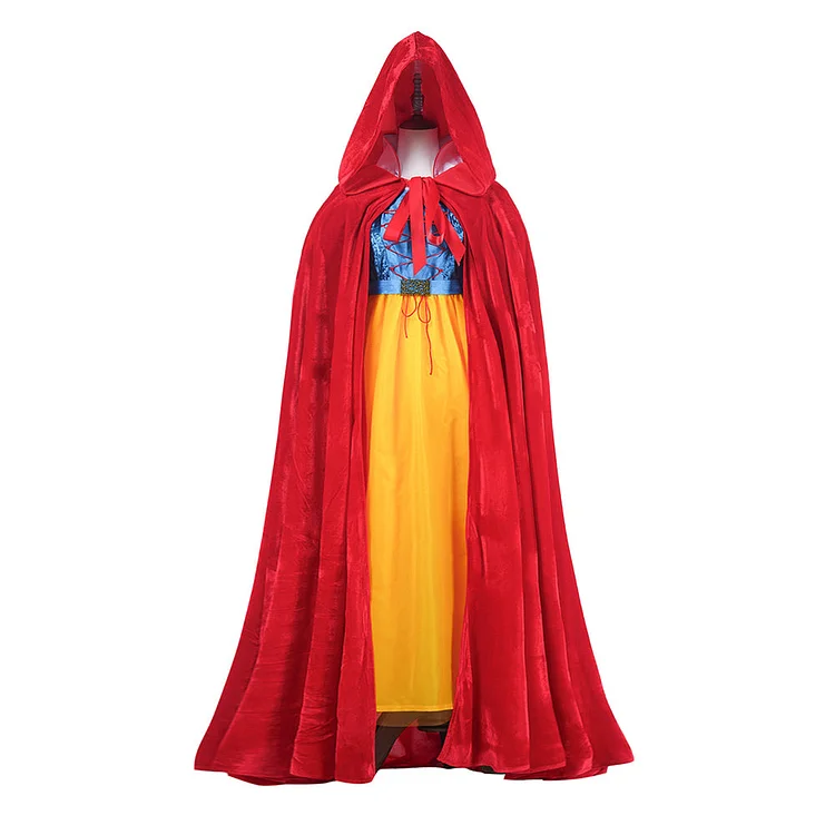 Snow White Princess Yellow Dress Red Cloak Set Outfits Cosplay Costume