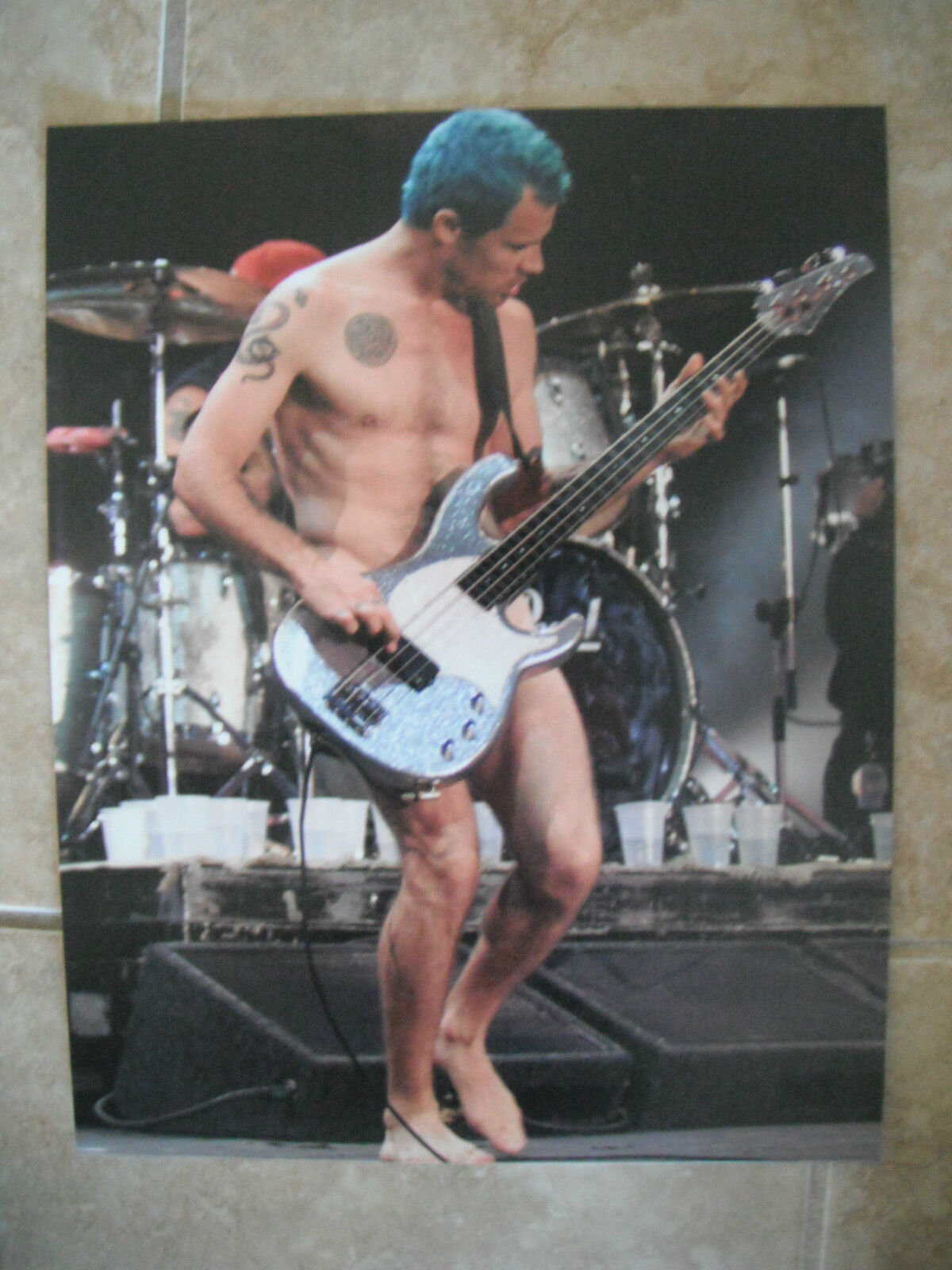 Flea Red Hot Chili Peppers Live Color 11x14 Promo Photo Poster painting