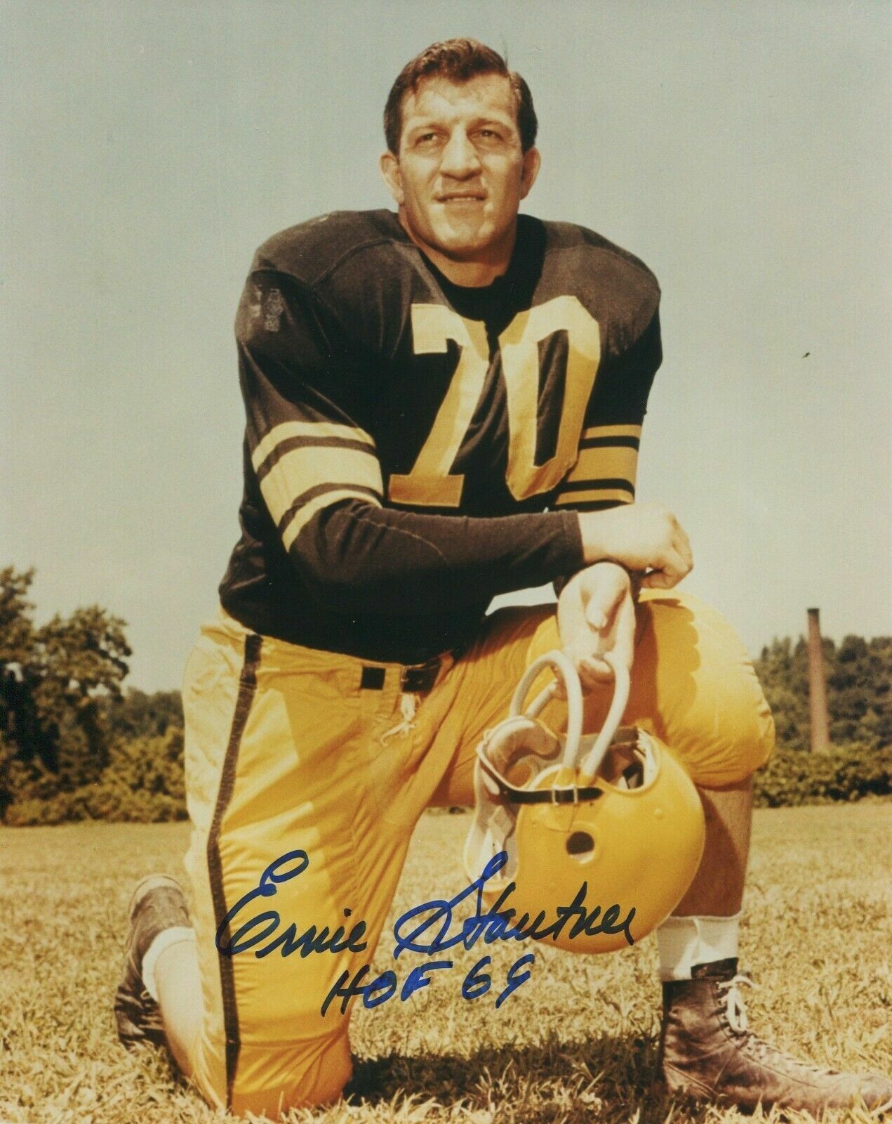 Ernie Stautner Autographed Signed 8x10 Photo Poster painting ( HOF Steelers ) REPRINT