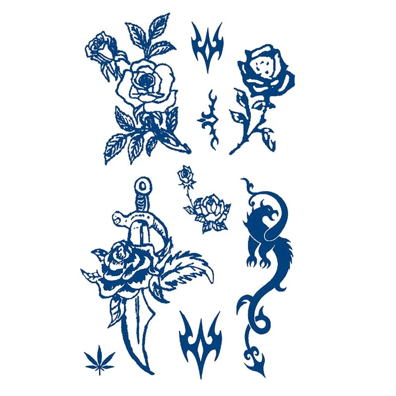 GH1-50 Herbal Juice Tattoo Sticker Semi-permanent Men and Women Long-lasting Waterproof Sweat Plant Juice Tattoo Sticker