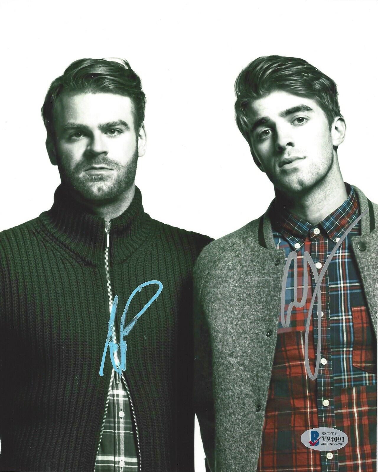 Chainsmokers Signed 8x10 Photo Poster painting JSA COA Autograph Drew Taggart Alex Pall