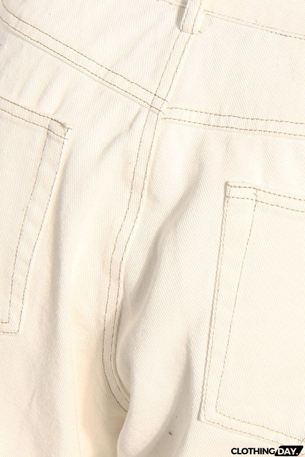 Contrast Frayed Detail Flare Jeans