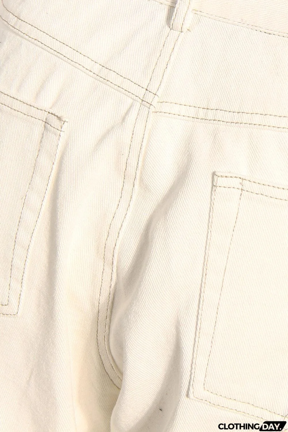 Contrast Frayed Detail Flare Jeans