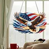 (US Local)US Flag Eagle Diamond Art Hanging Pendant 5D DIY Diamond Painting Dots Pendant