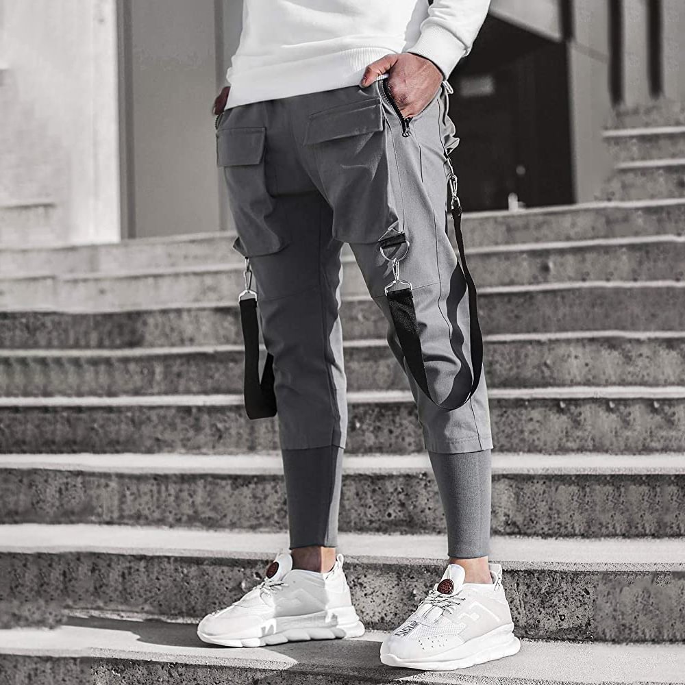 New Solid Color Fitness Slim Track Pants