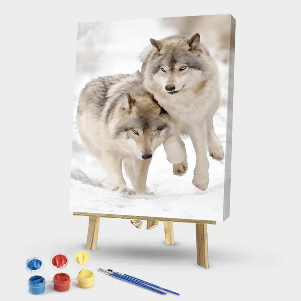 

40*50CM - Paint By Numbers - Snowfield Wolf, 501 Original