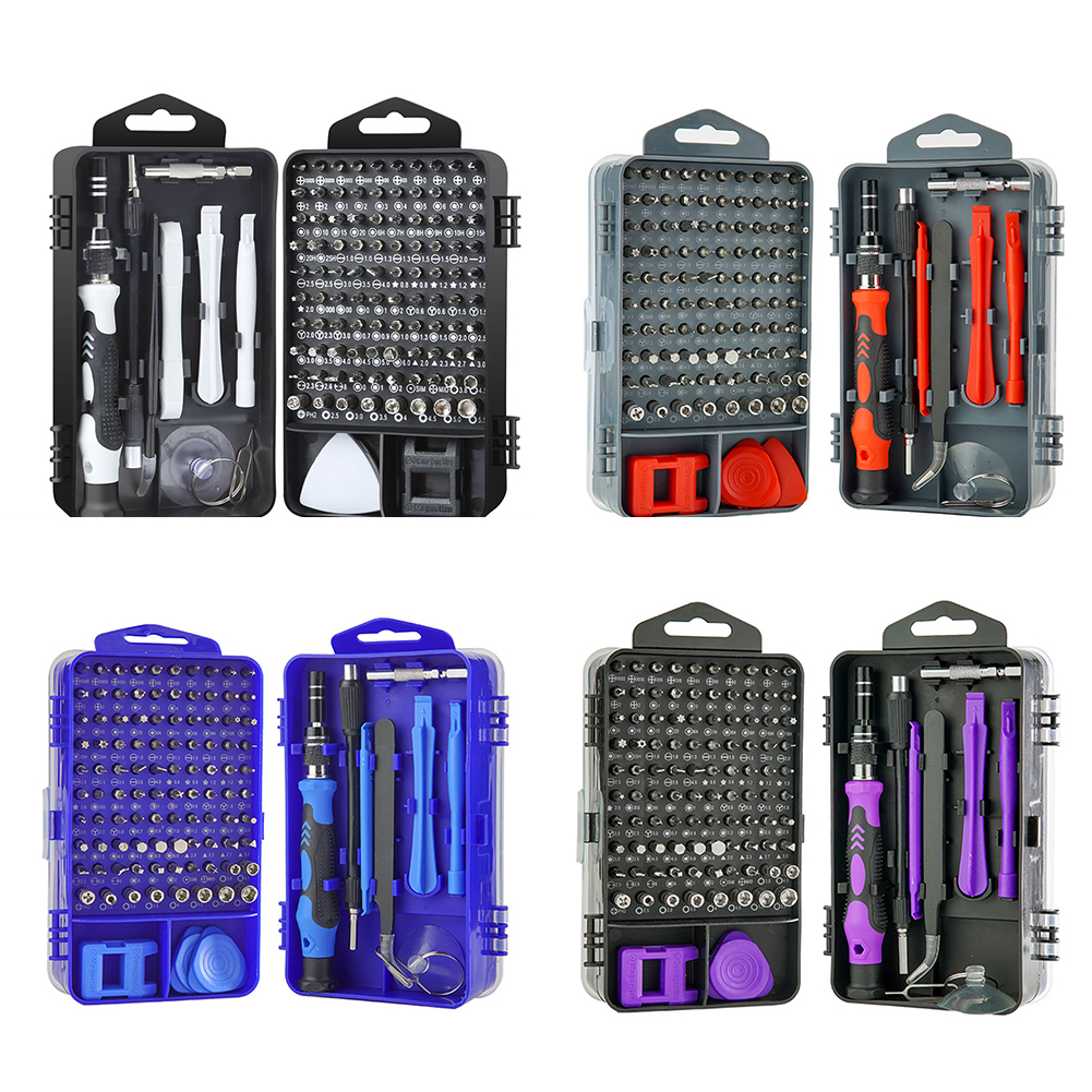 

Multi-use 115 in 1 Screwdriver Bit Set Computer Watch Manual Repair Tools, Red, 501 Original