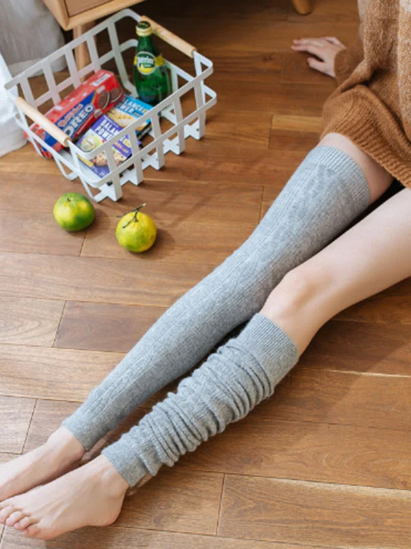 Casual Skinny Leg Solid Color Leg Warmers Accessories