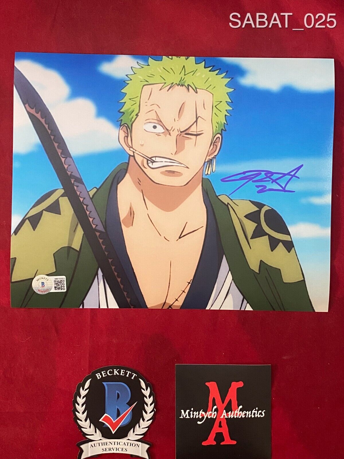 CHRISTOPHER SABAT AUTOGRAPHED SIGNED 8x10 Photo Poster painting! ONE PIECE! BECKETT COA