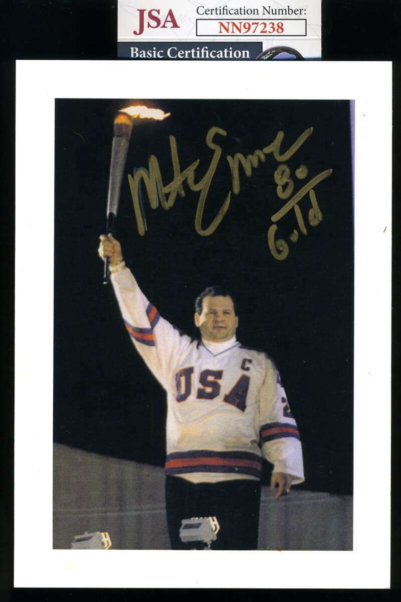 Mike Eruzione JSA Coa Signed 5x7 Photo Poster painting Autograph