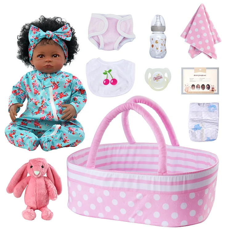 Babeside Quiet Reborn Baby Laney 20'' African American Little Infant Girl Healing of the Heart