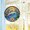 Diamond Painting Acrylic Stained Glass Dolphin Hanging Pendant