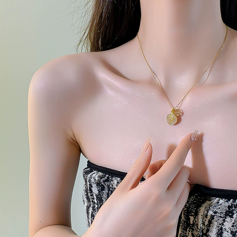 Letter H Zirconia Gold-Plated Necklace