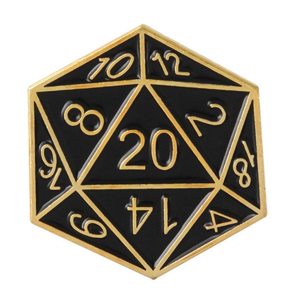 

Creative Pins Brooch Hexagon Numbers Backpack Lapel Badge Jewelry Kids Gift, Gold, 501 Original