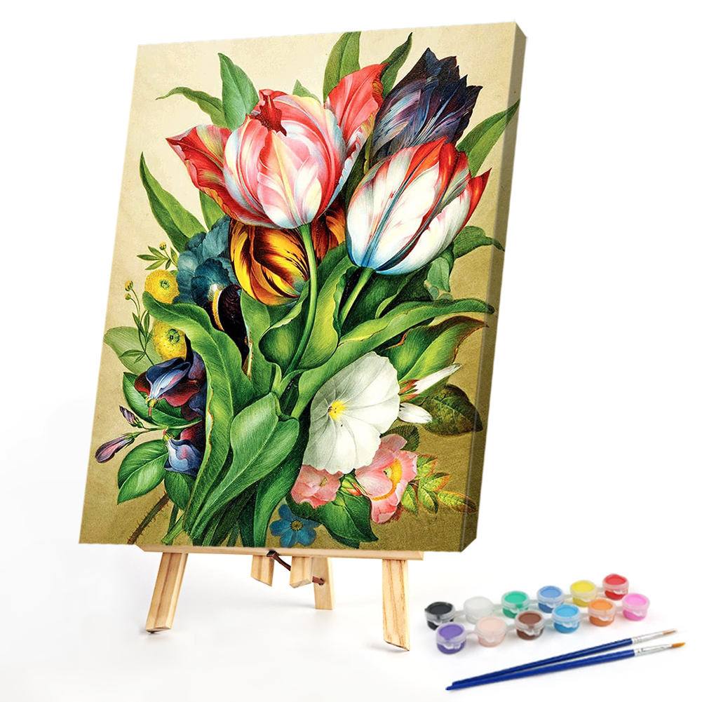

40*50CM - Paint By Numbers - Tulip Bouquet Flower, 501 Original
