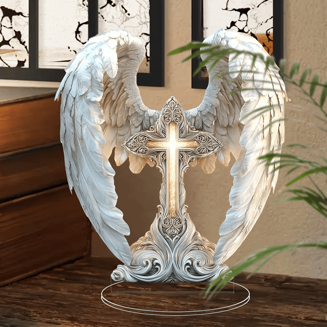 💖🔥Hot Sale 49% Off🔥-🪽Gorgeous Angel Wings Cross Decoration✝️ 