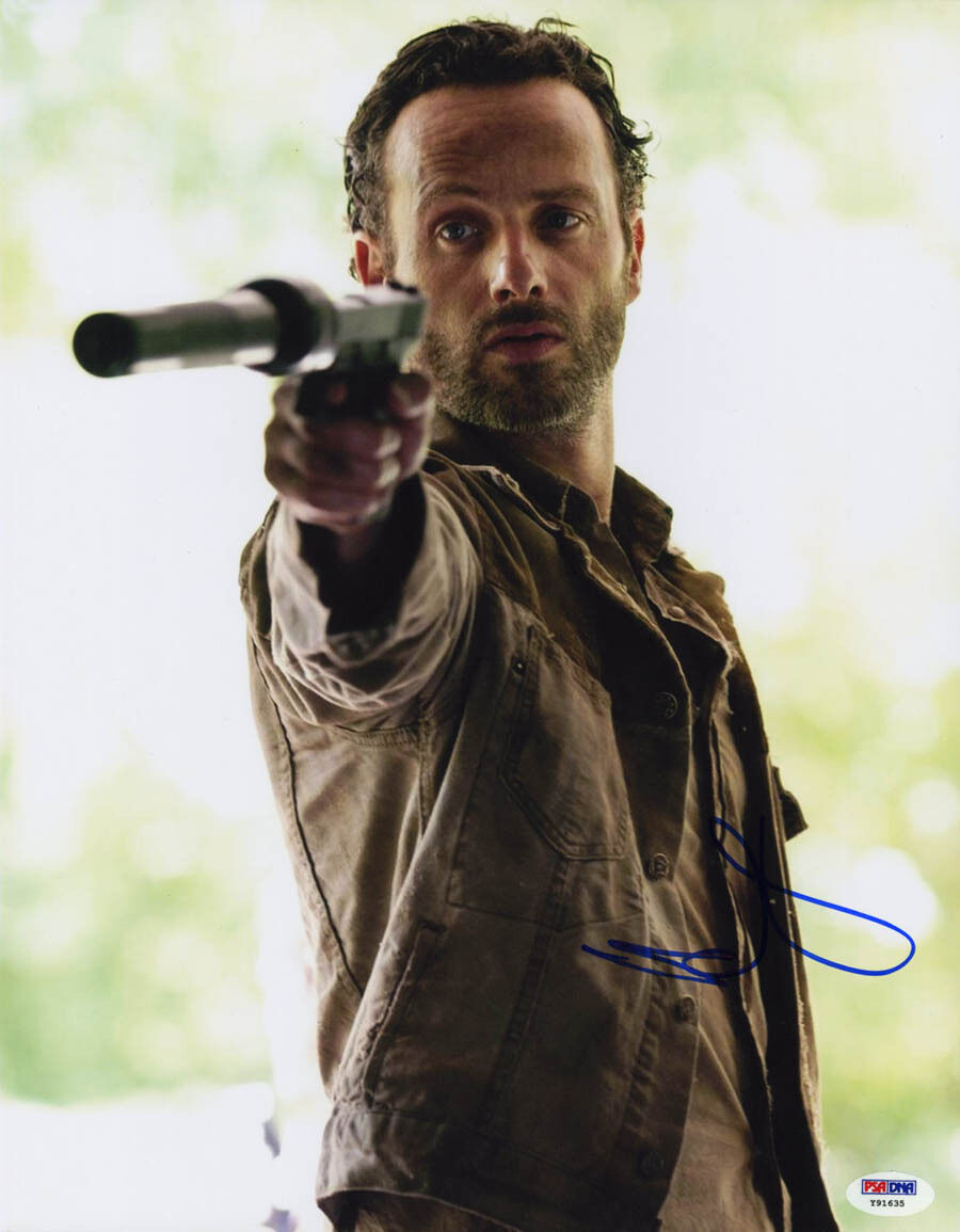 Andrew Lincoln SIGNED 11x14 Photo Poster painting Rick Grimes Walking Dead PSA/DNA AUTOGRAPHED