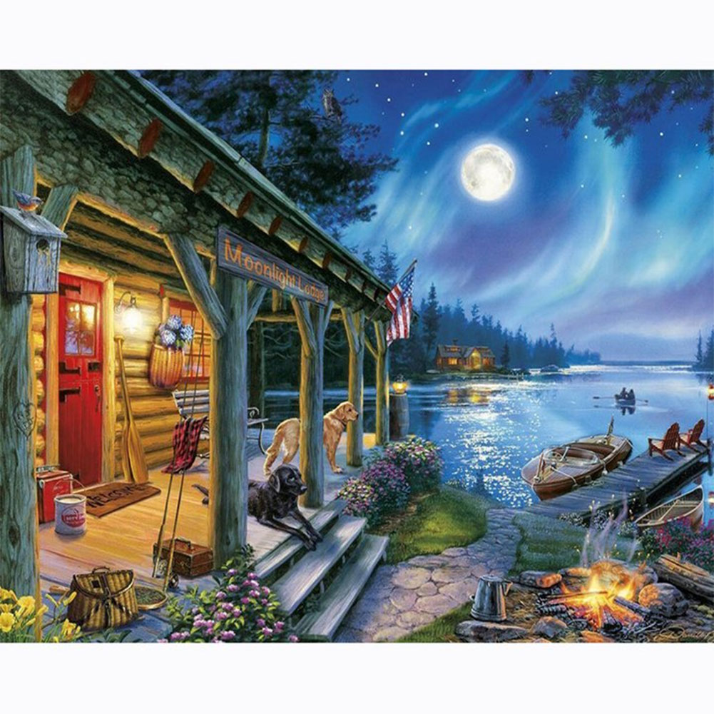 

Lake House - Round Drill Diamond Painting - 40*30CM, 501 Original