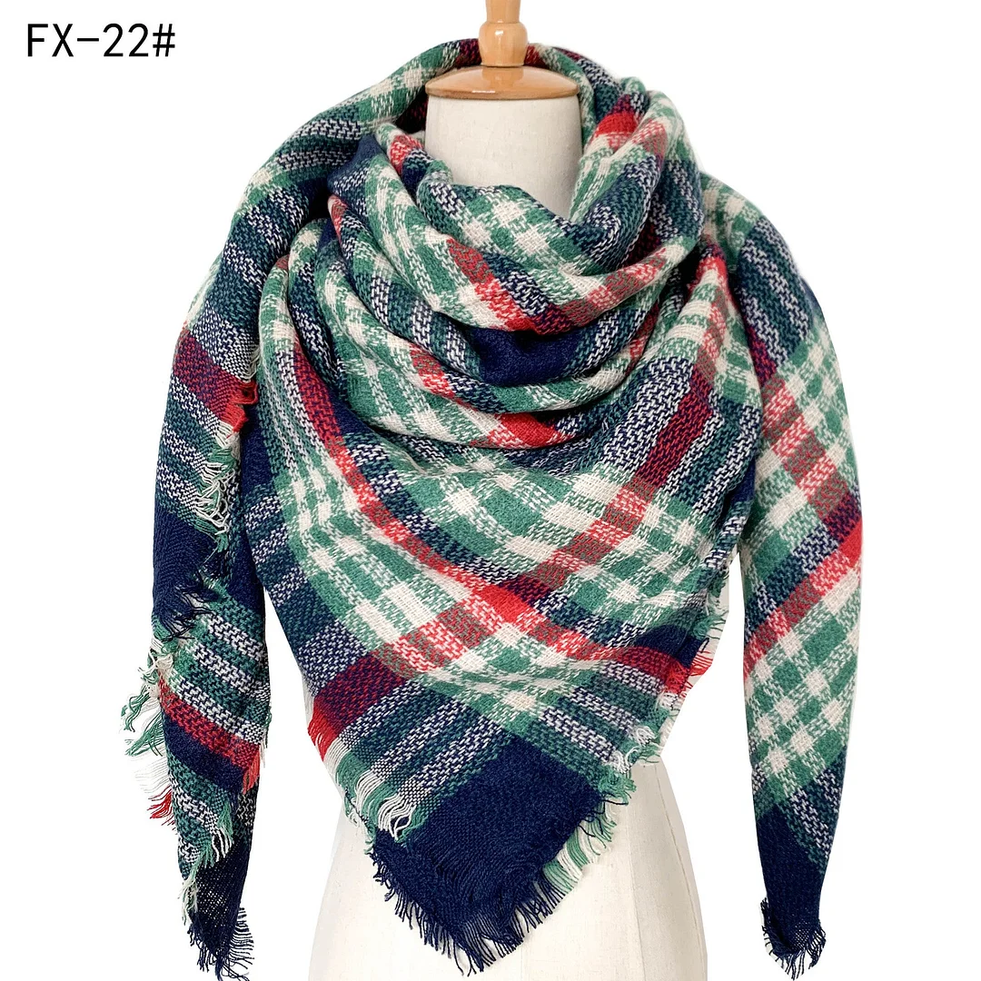 Plaid Pashmina Scarf Winter Scarf For Women