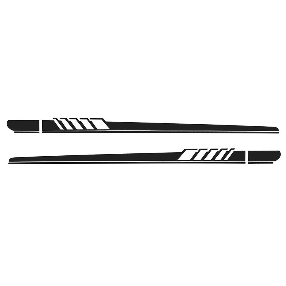 

2pcs Side Body Vinyl Decals Long Stripe Stickers for Mercedes-Benz, Black, 501 Original