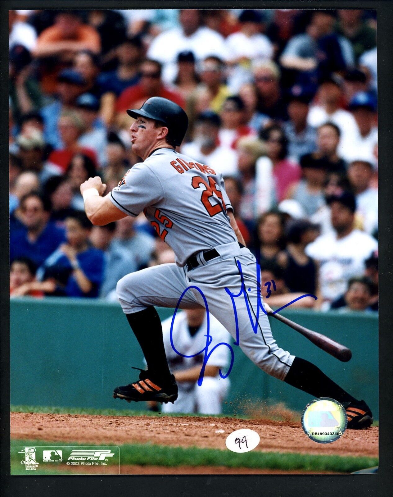 Jay Gibbons Signed Autographed 8 x 10 Photo Poster painting Baltimore Orioles