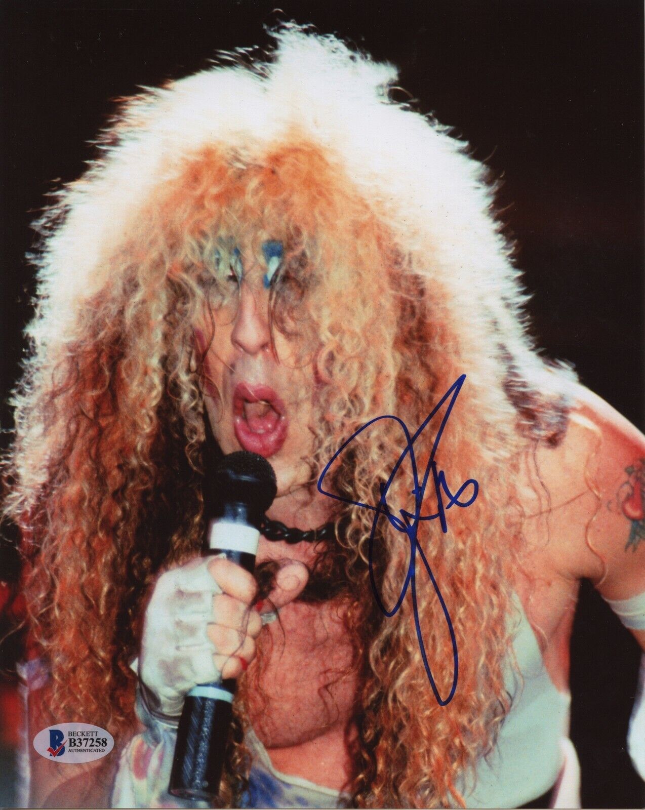 DEE SNIDER 8x10 Photo Poster painting Signed Autographed Auto BAS Beckett TwIsted Sister