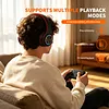 Bluetooth-compatible 5.3 Wireless Over Ear Headset with Colorful LED Lights Wireless Headphones HiFi Stereo Headphones for Classroom Home Office PC Mobile Phone Adults