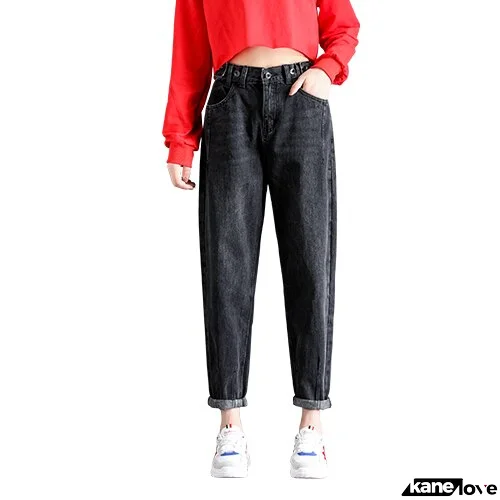 Women's Cotton High High Waist Casual Wear Plain Denim Pants