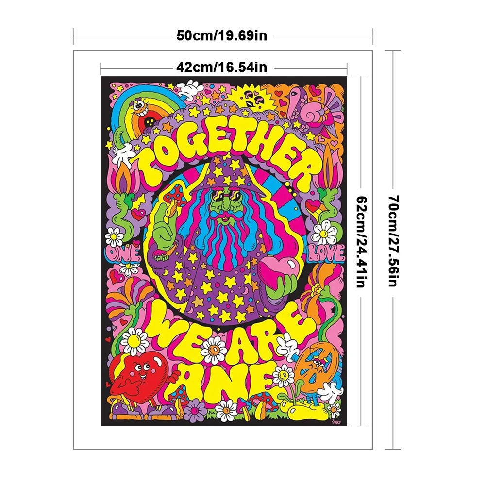 11CT Full Stamped Cross Stitch - Colourful Gnome(Canvas|50*70CM)