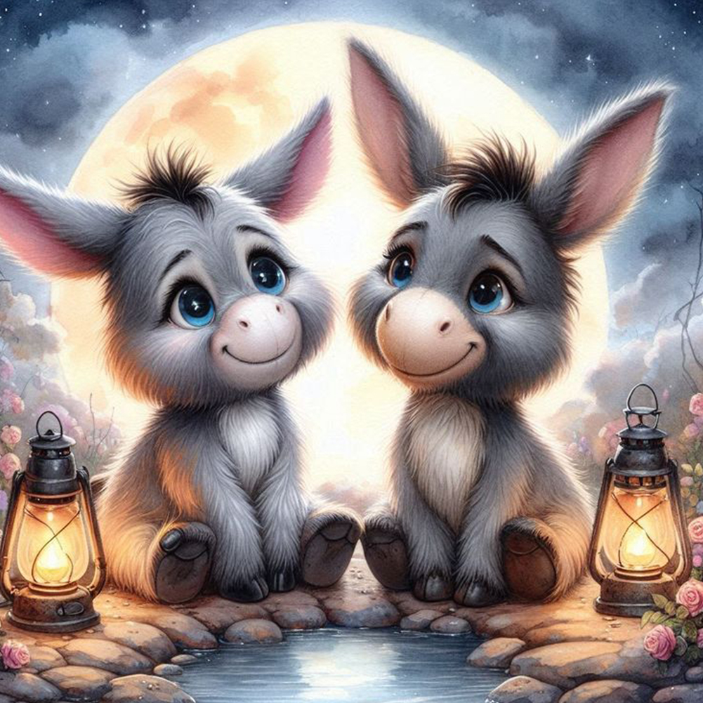 Donkey 40*40cm(canvas) full round drill diamond painting