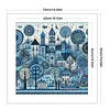 Blue House-11CT Stamped Cross Stitch 50*50cm/19.69*19.69in tapestrymarket