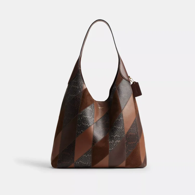 BROOKLYN SHOULDER BAG 39 WITH SNAKESKIN PATCHWORK